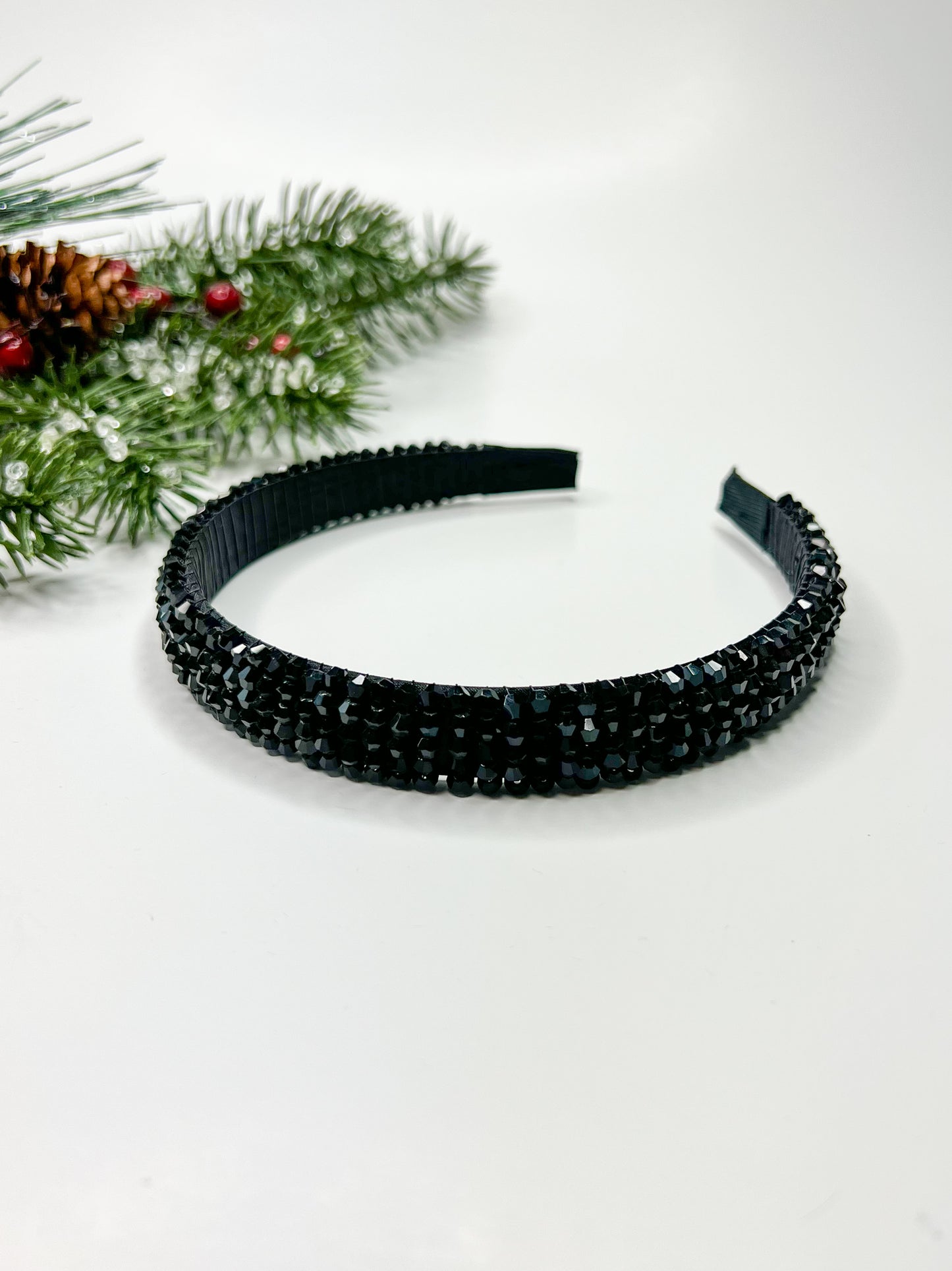 Black | Skinny Jewel Headband