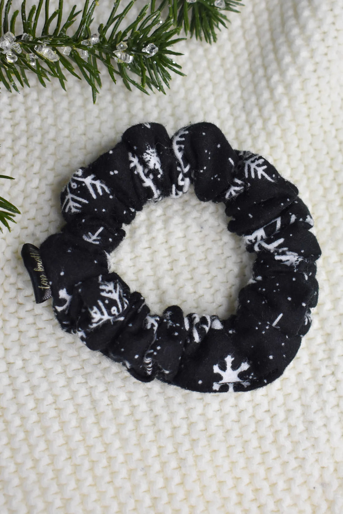 Midnight Snow Scrunchie