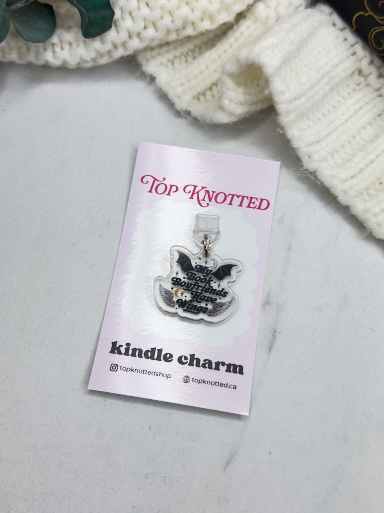 My Book Boyfriends Have Wings Kindle Charm