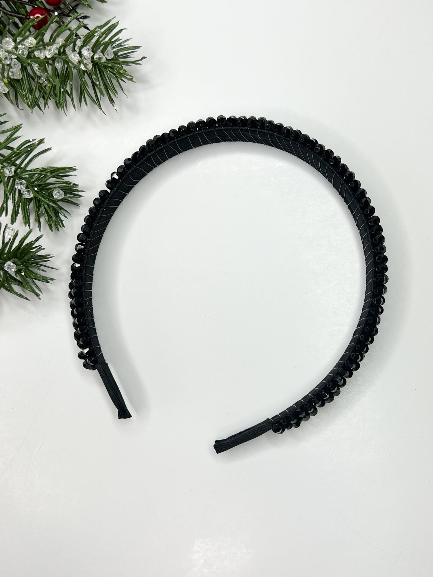 Black | Skinny Jewel Headband