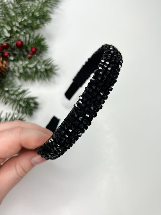 Black | Skinny Jewel Headband