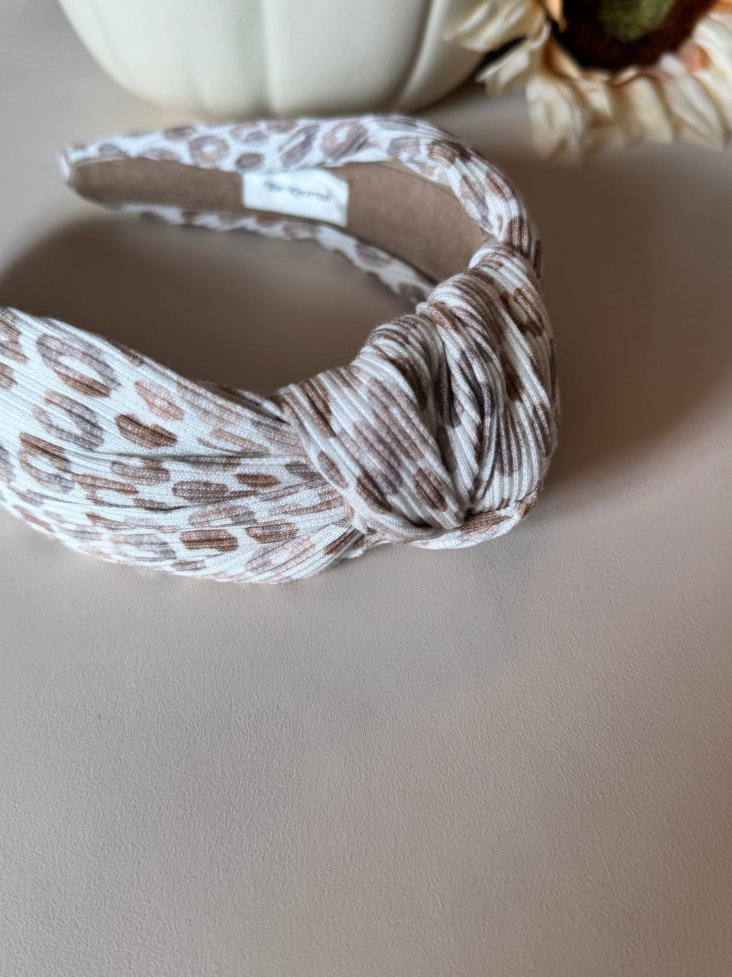 Cinnamon Spots Knotted Headband