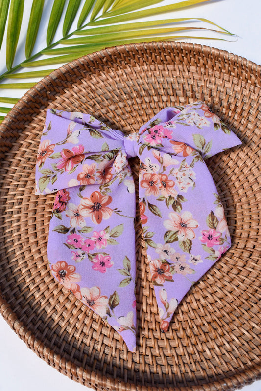 Violet Garden Bow Clip