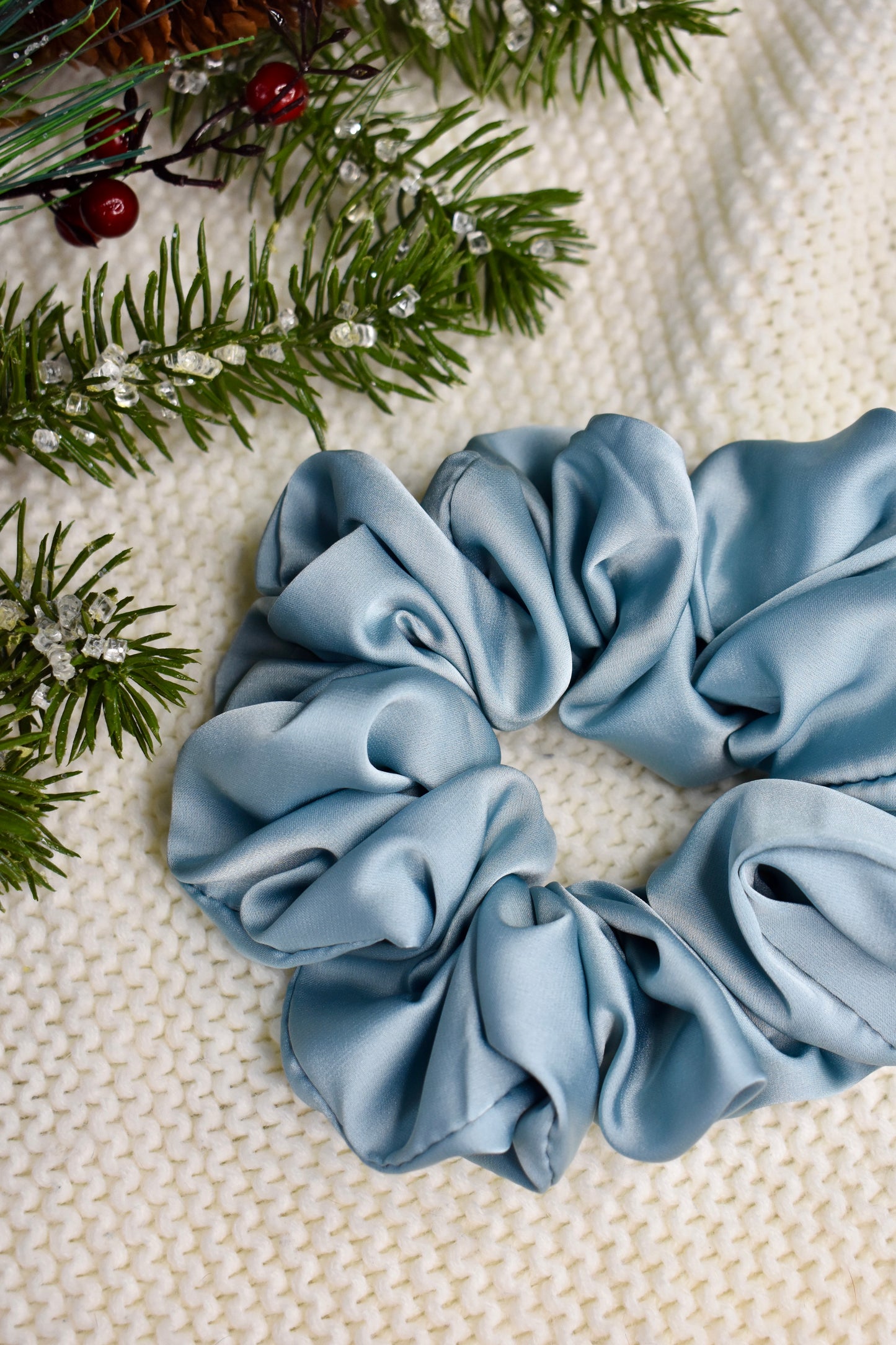 Ice Blue Scrunchie