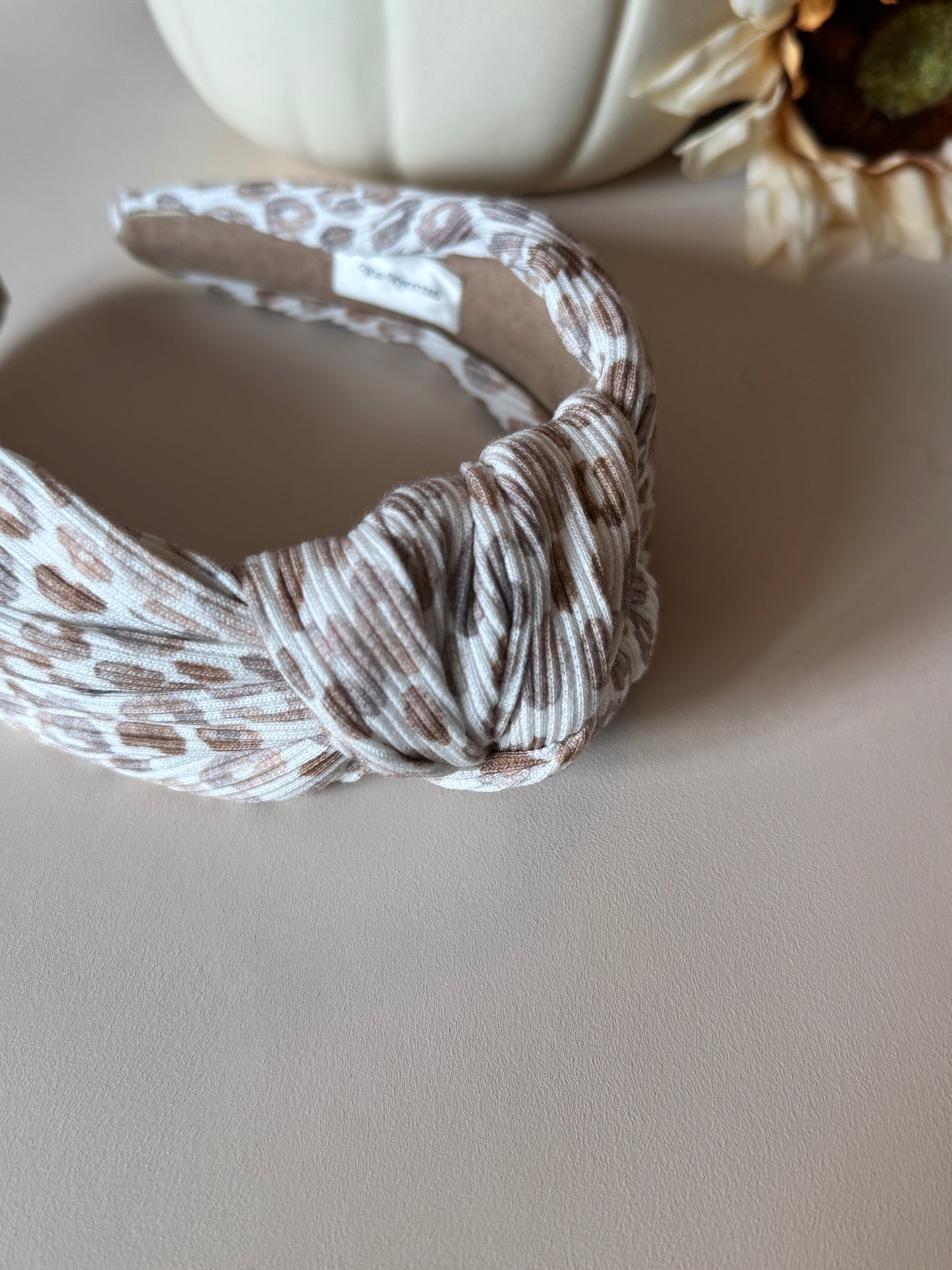 Cinnamon Spots Knotted Headband