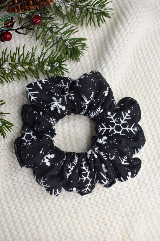Midnight Snow Scrunchie