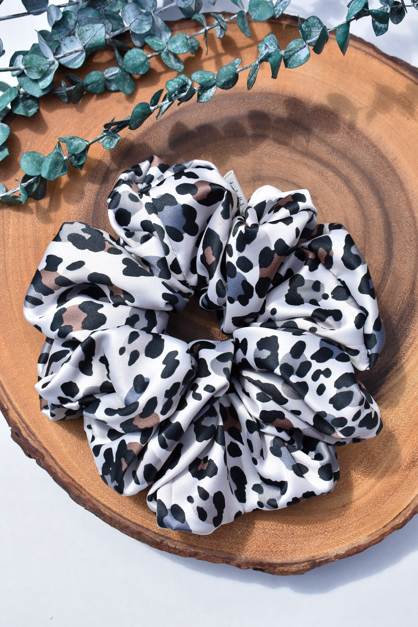 Satin Leopard | Mega Scrunchie