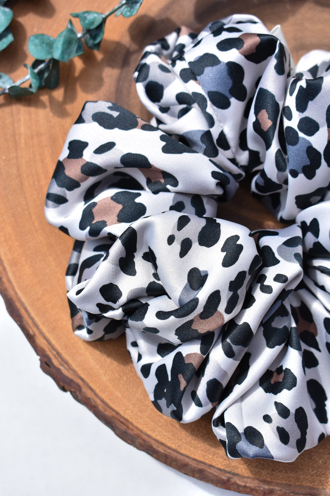 Satin Leopard | Mega Scrunchie