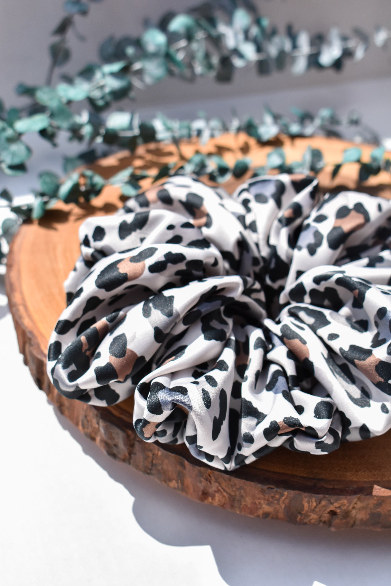 Satin Leopard | Mega Scrunchie