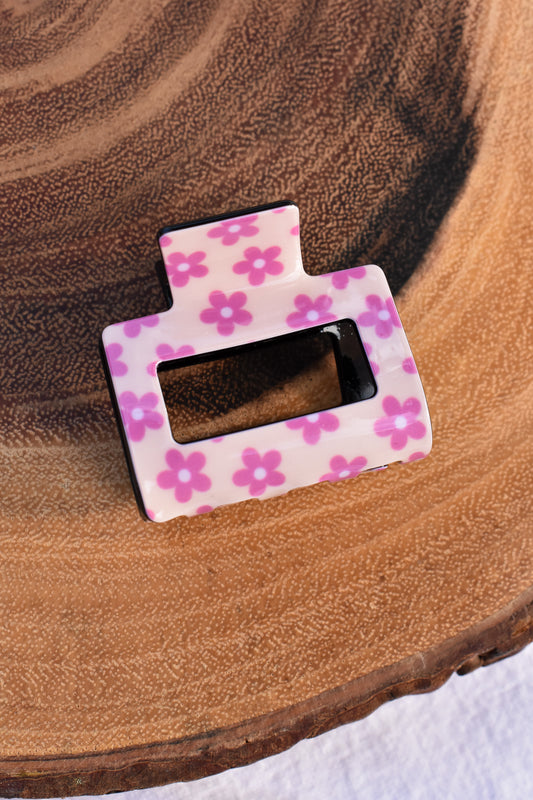 Purple Daisy Petite Claw Clip