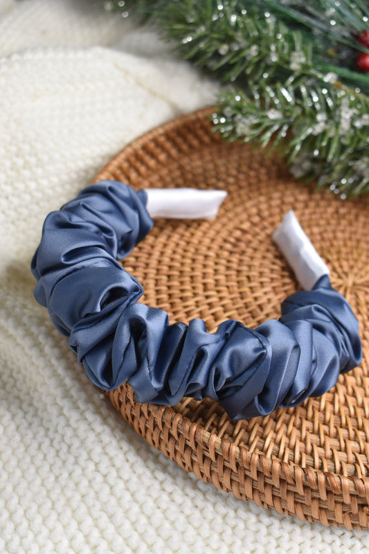 Midnight Blue Scrunchie Headband