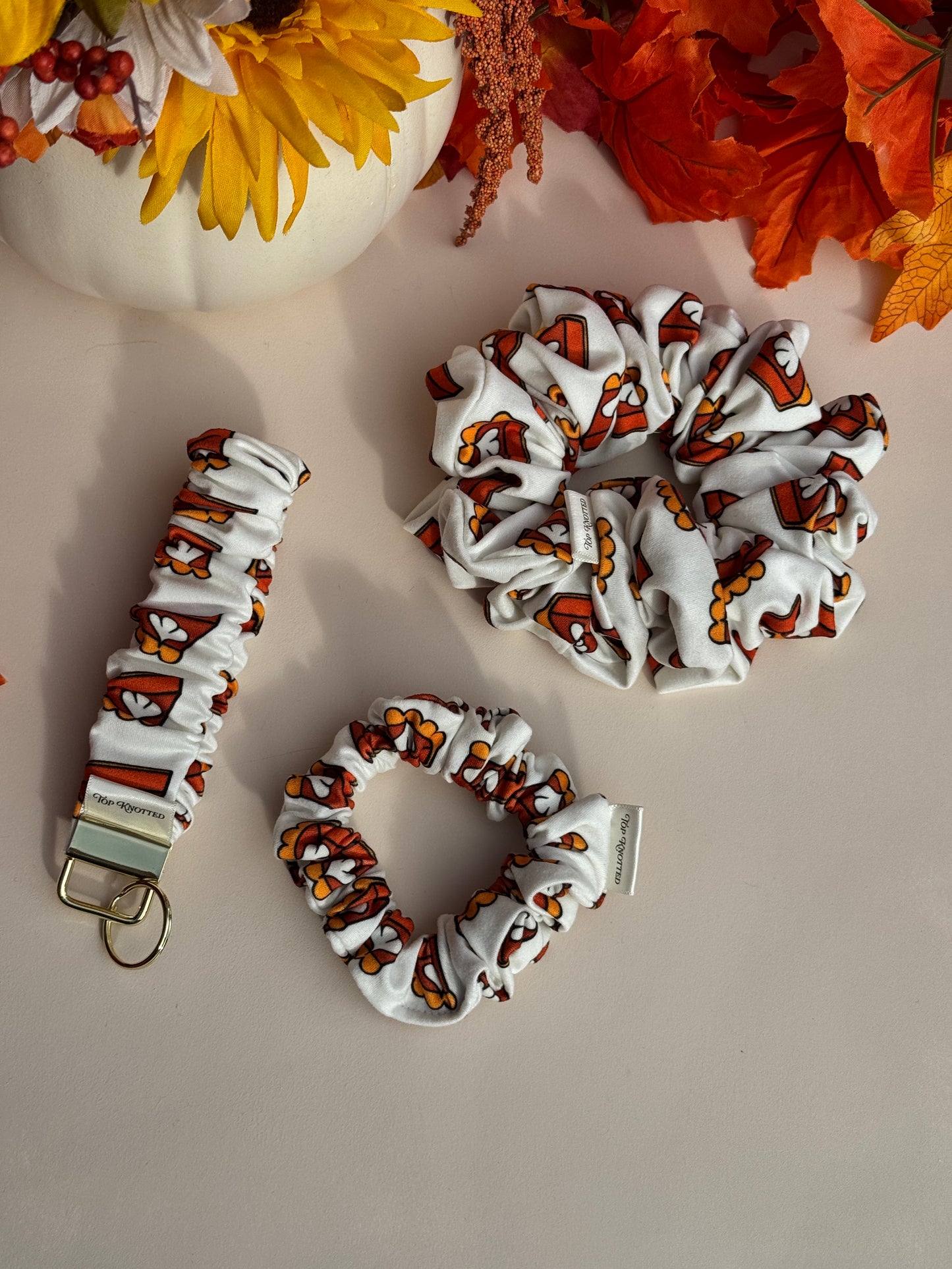 Pumpkin Pie Scrunchie Wristlet