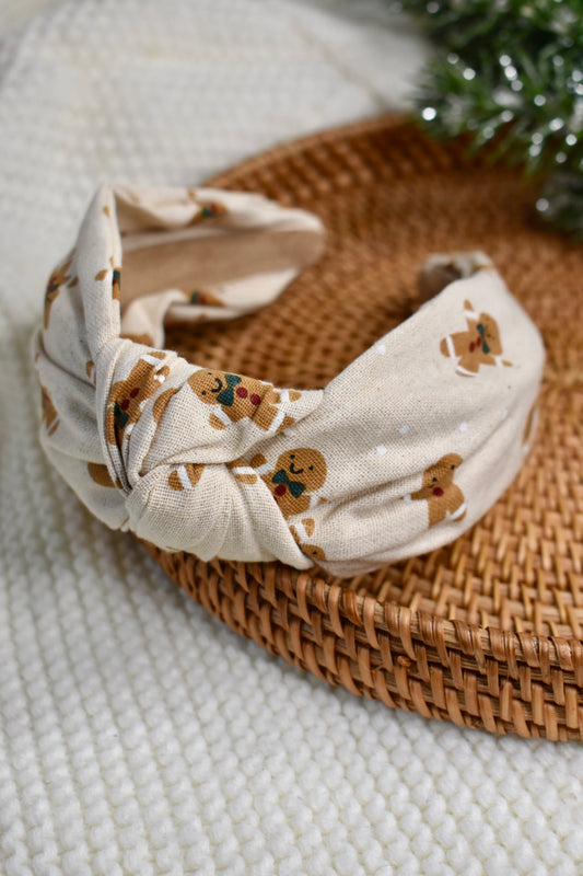 Jolly Gingerbread Knotted Headband
