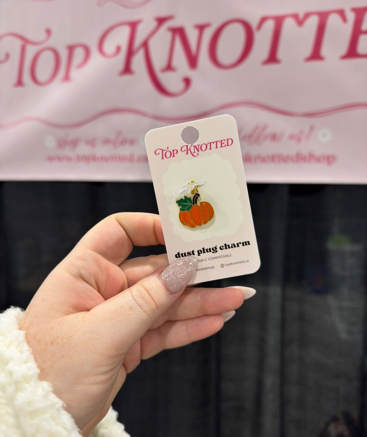 Pumpkin Kindle & USB-C Dust Plug Charm