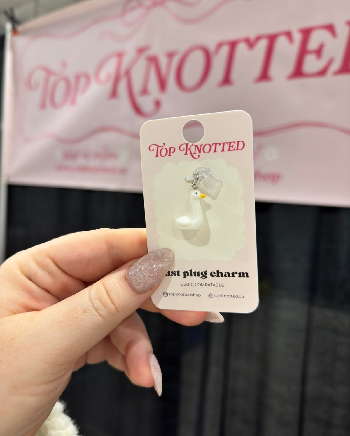 Goose Kindle & USB-C Dust Plug Charm