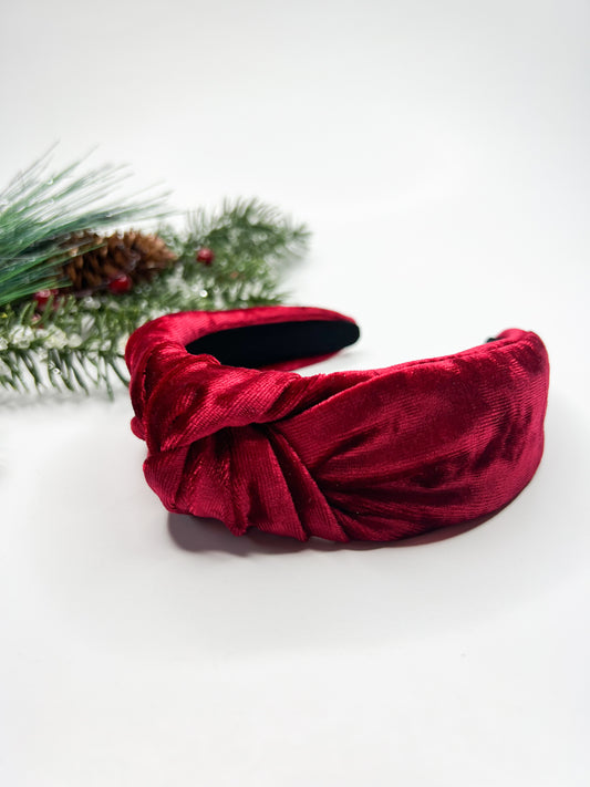 Wrapped in Red Knotted Headband