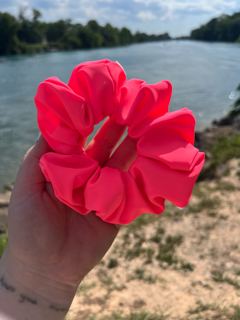 Coral U Later | Classic Swim Scrunchie