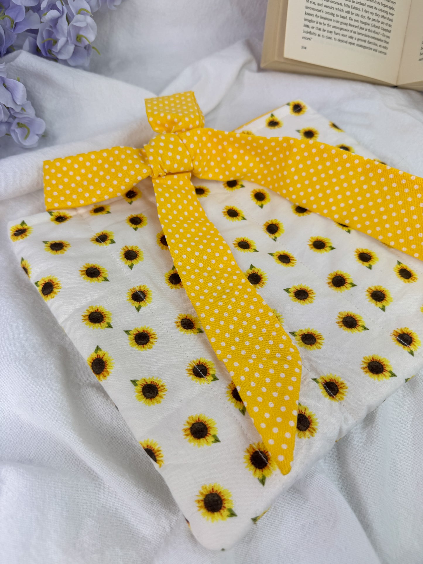 Sunflowers Quilted Book Sleeve