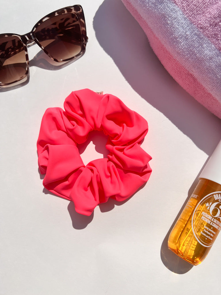 Coral U Later | Classic Swim Scrunchie