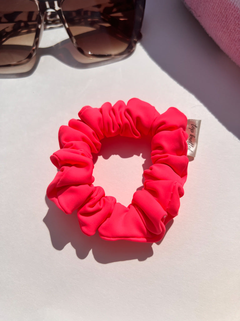 Coral U Later | Skinny Swim Scrunchie