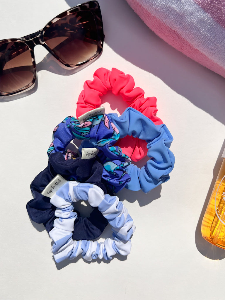 Coral U Later | Skinny Swim Scrunchie