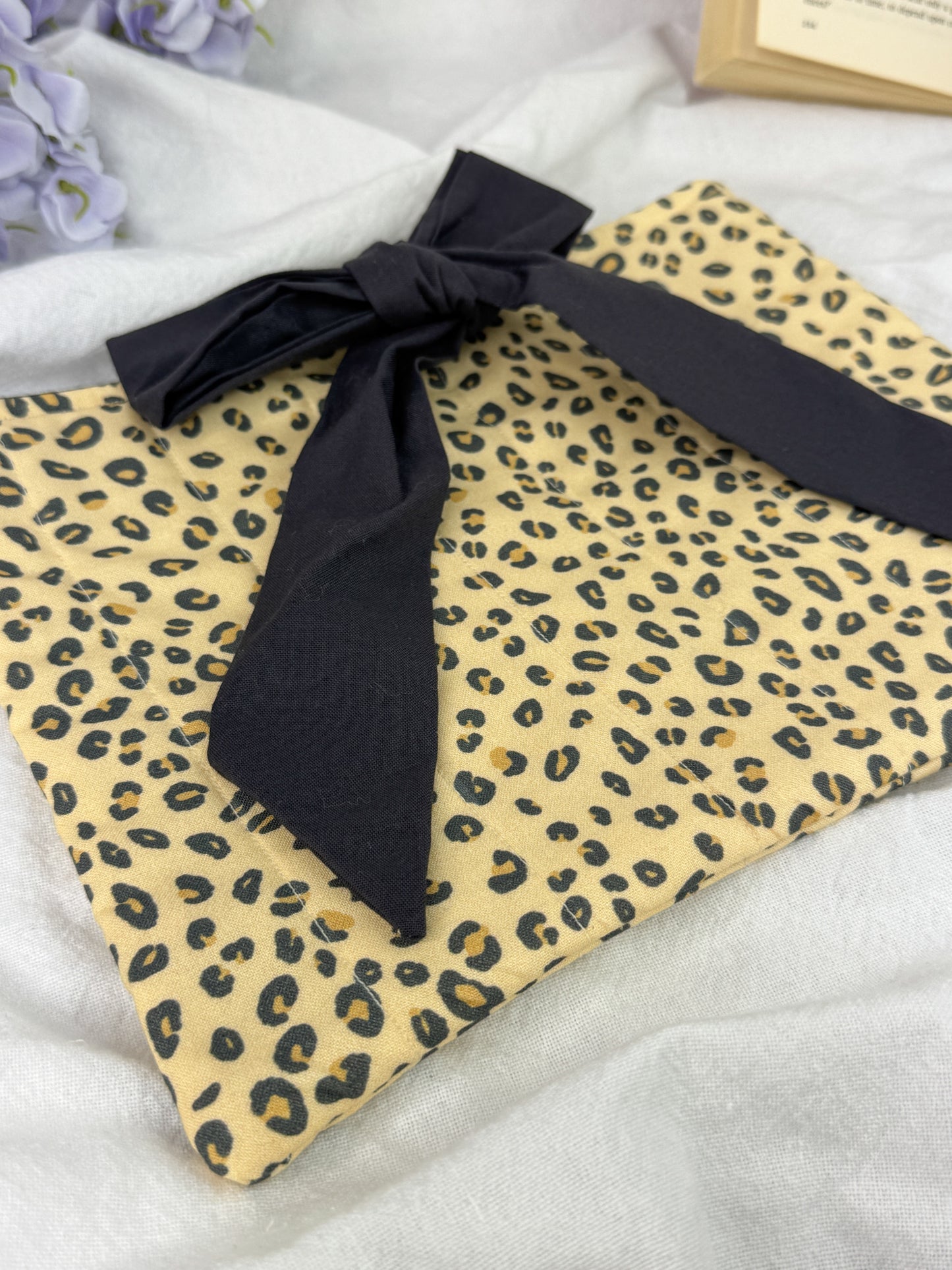 Wild Leopard Quilted Book Sleeve