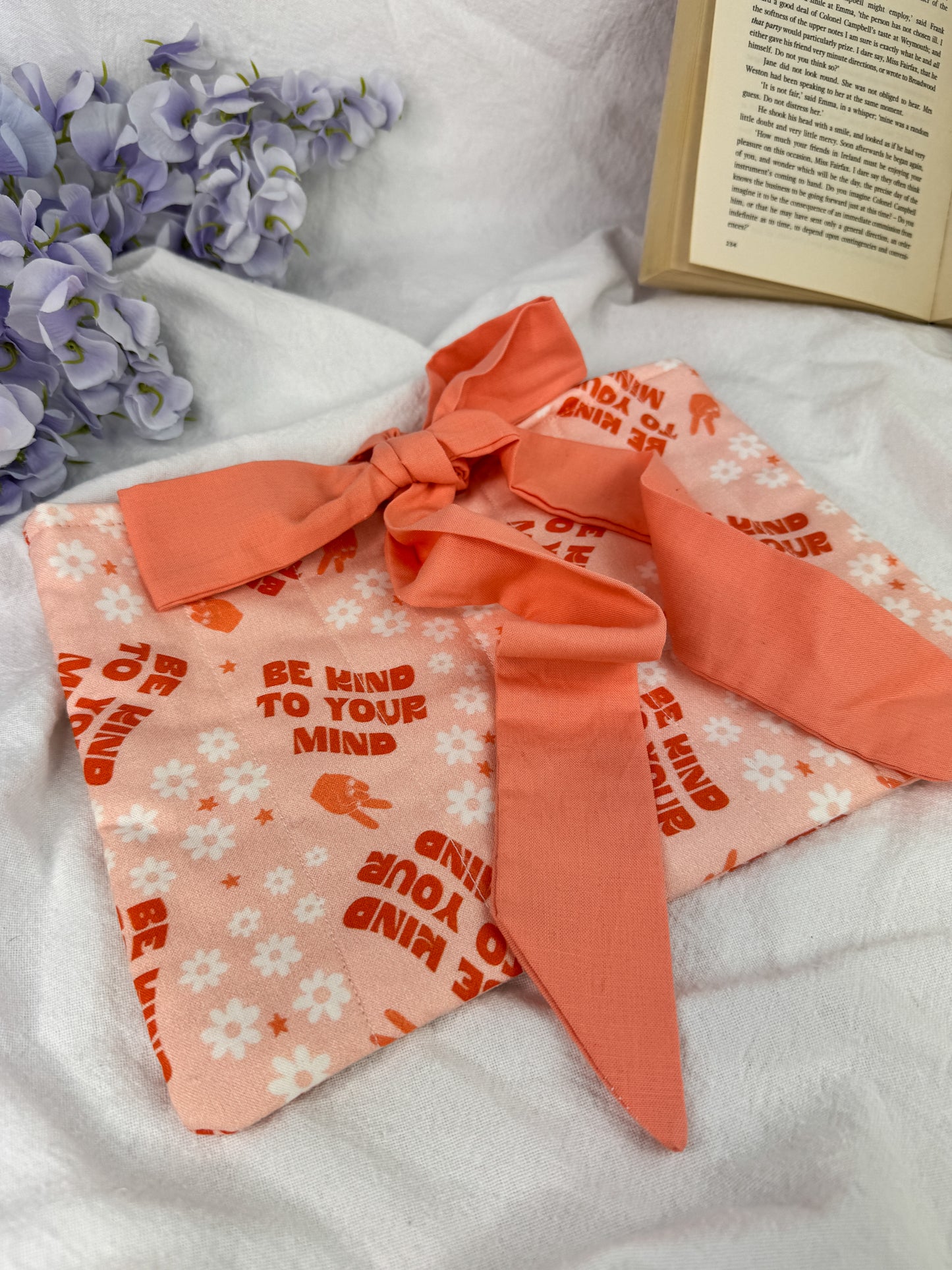 Be Kind to Your Mind Quilted Book Sleeve