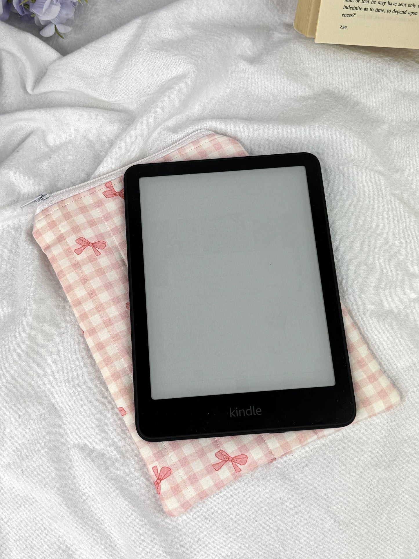 Pink Picnic Quilted Kindle Sleeve