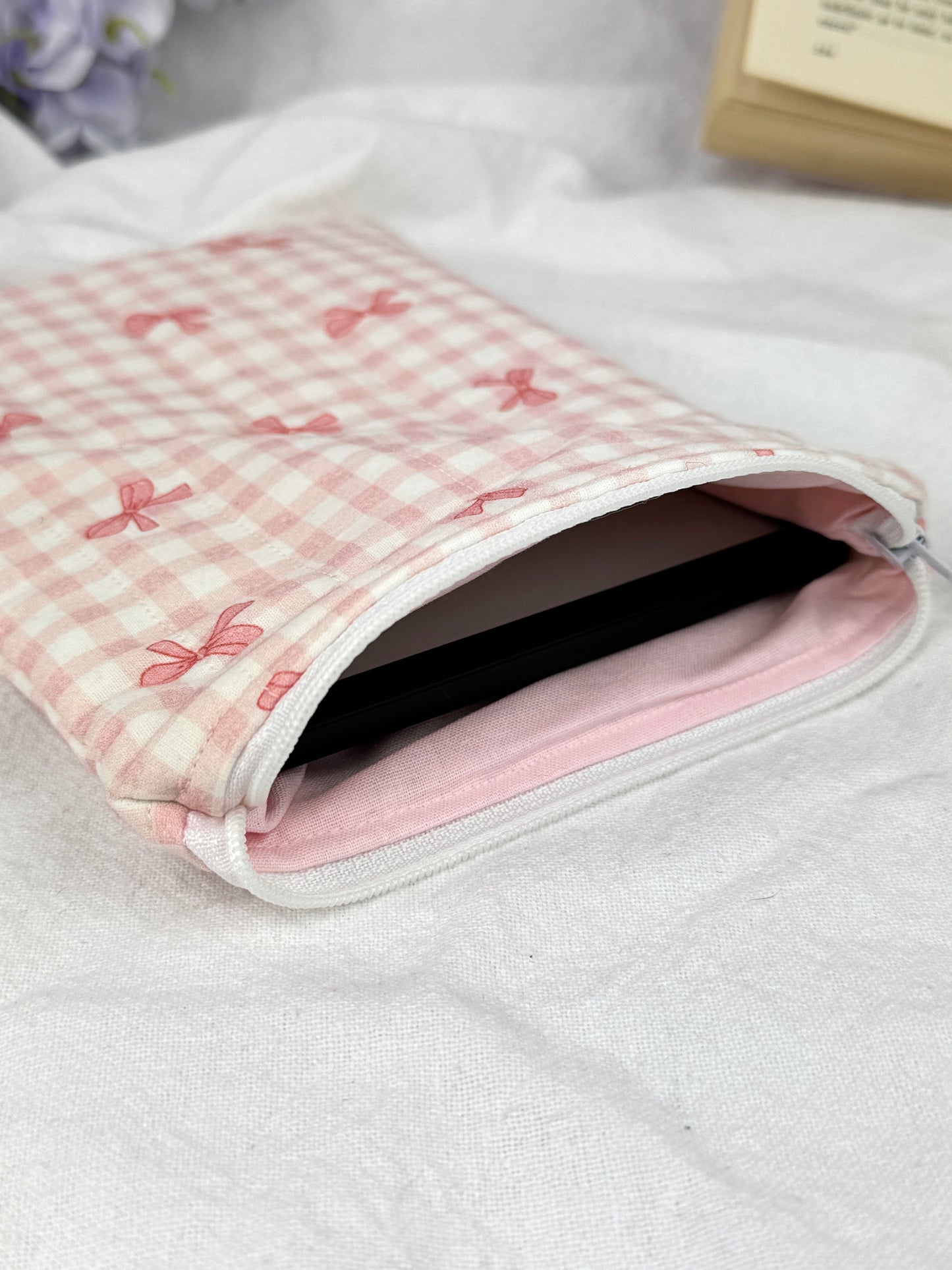 Pink Picnic Quilted Kindle Sleeve