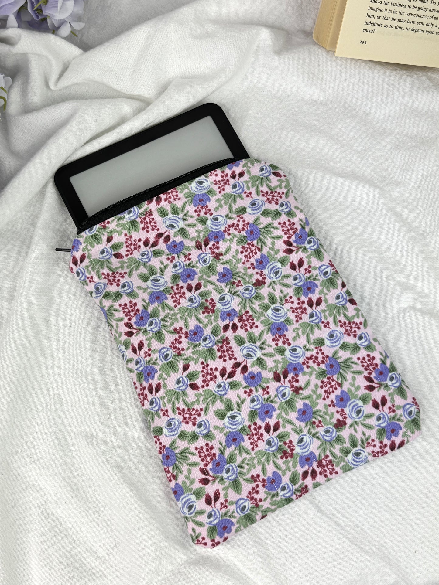 Lilac Garden Party Quilted Kindle Sleeve