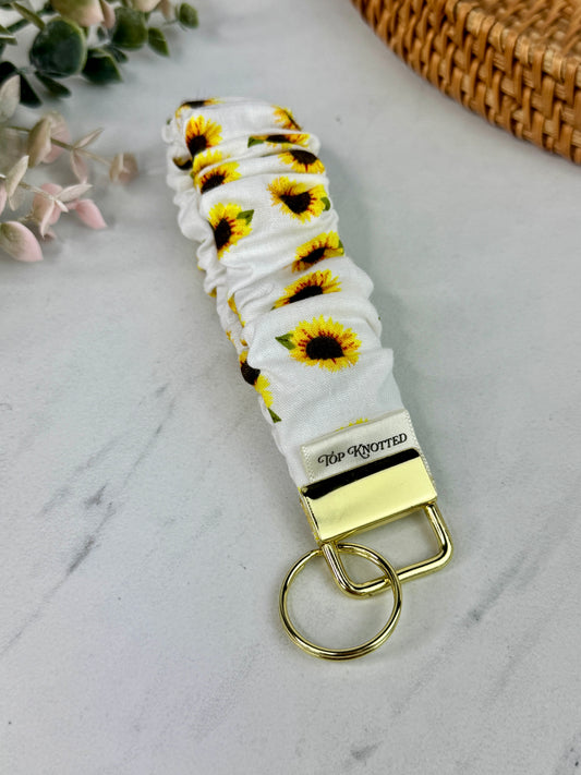 Sunflowers Scrunchie Wristlet