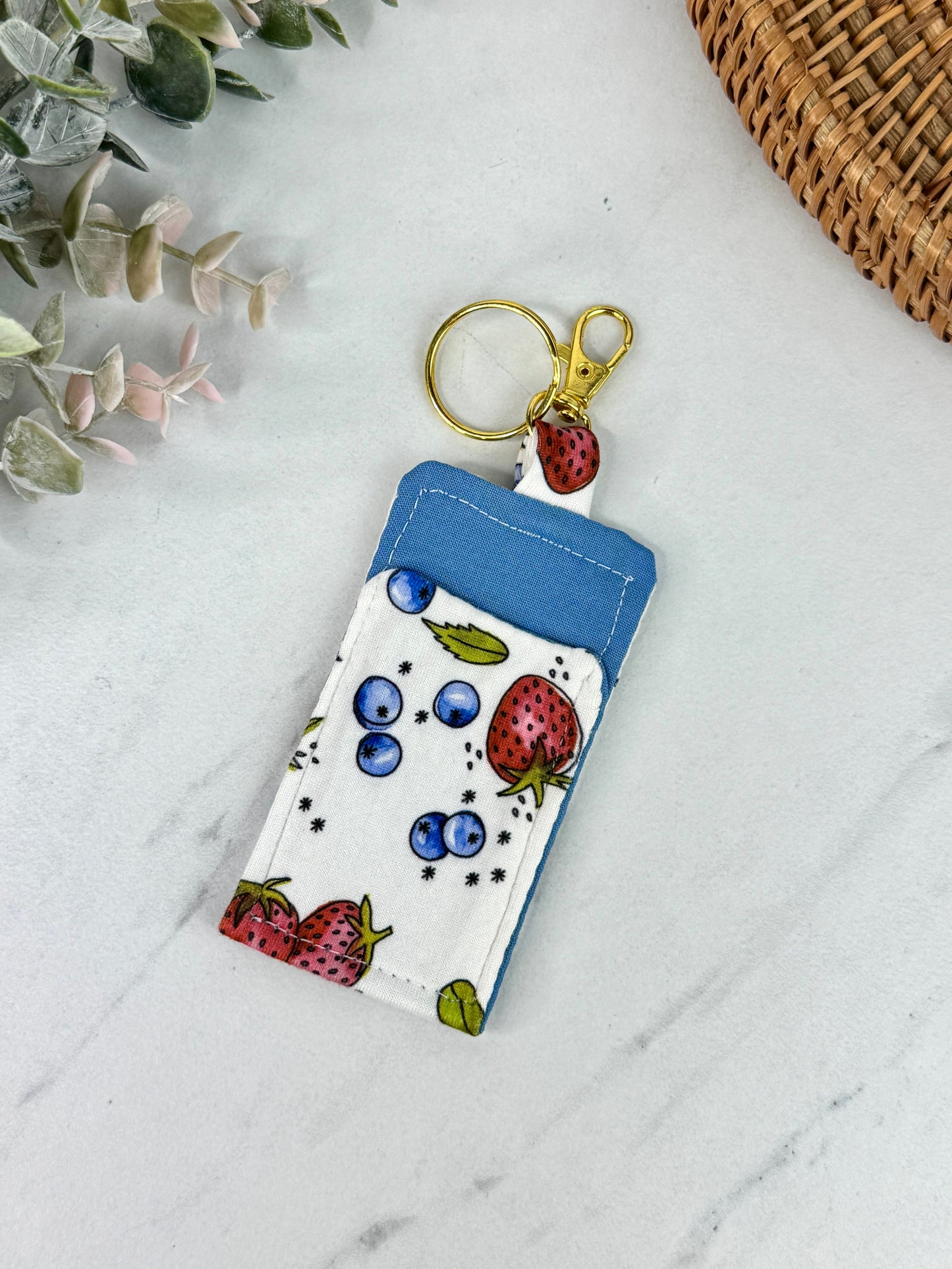 Berries + Cream Lip Balm Keychain