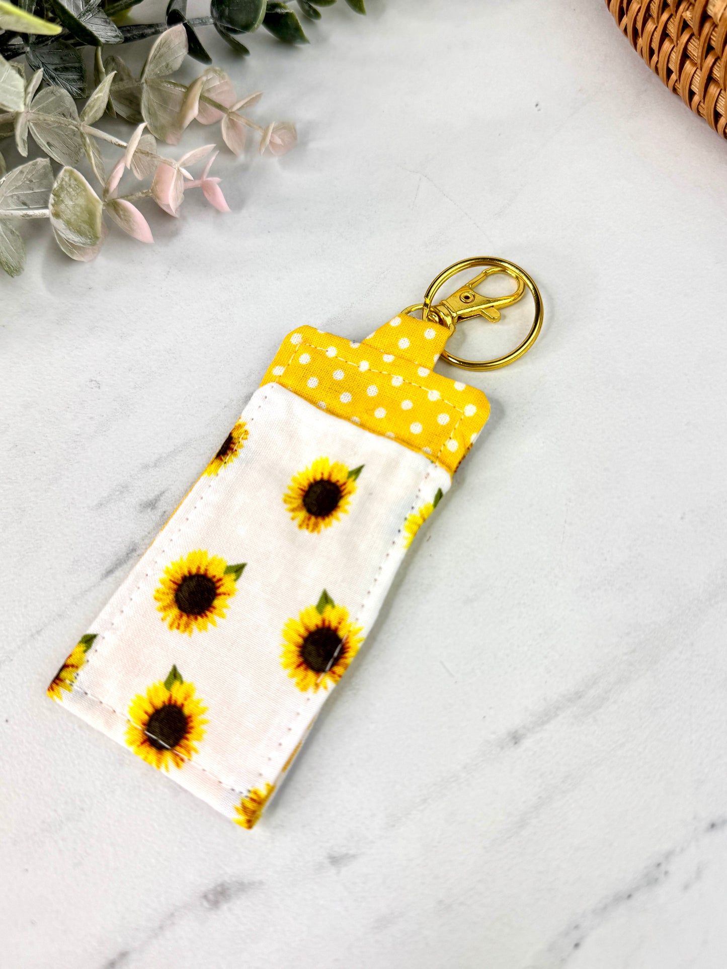Sunflowers Lip Balm Keychain
