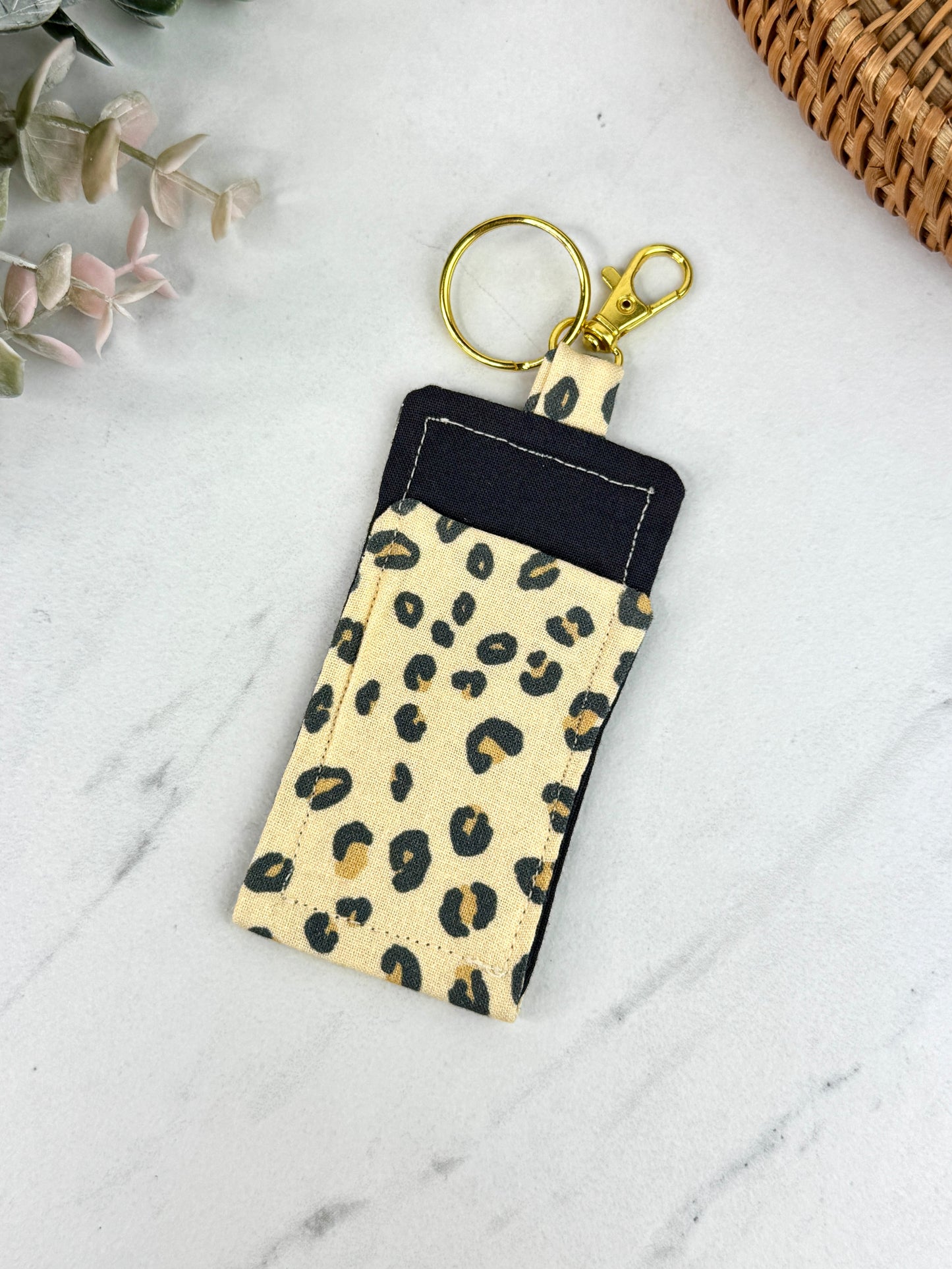 Wild Leopard Lip Balm Keychain