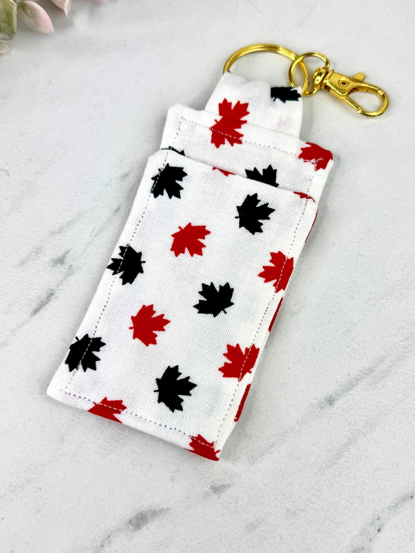 Maple Leaf Lip Balm Keychain
