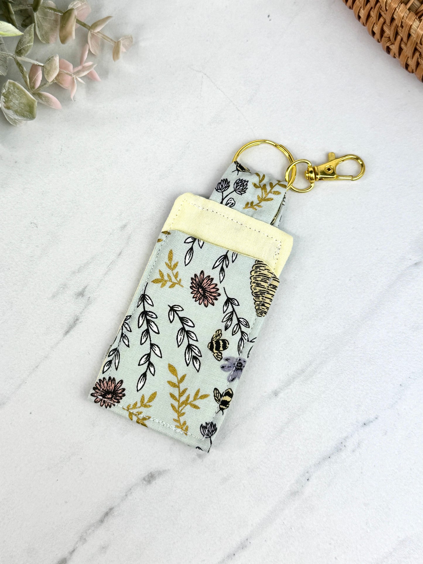 Golden Hive Lip Balm Keychain