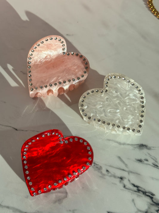 Glam Heart Claw Clip