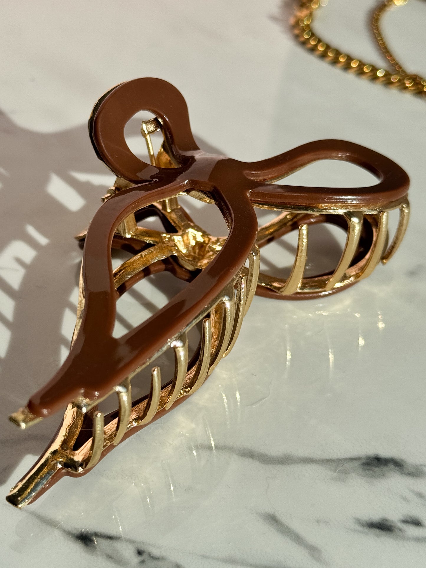 Golden Darling Bow | Claw Clip