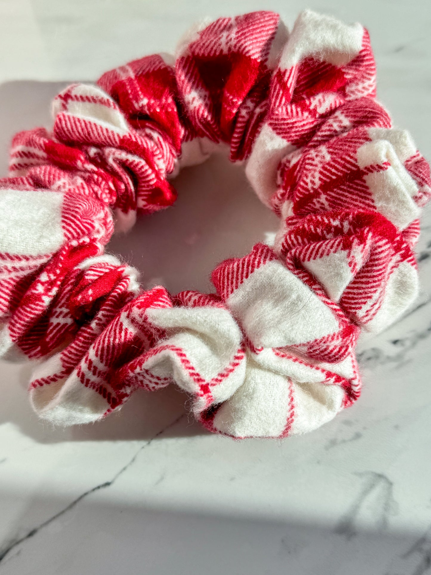 Cranberry Plaid Scrunchie