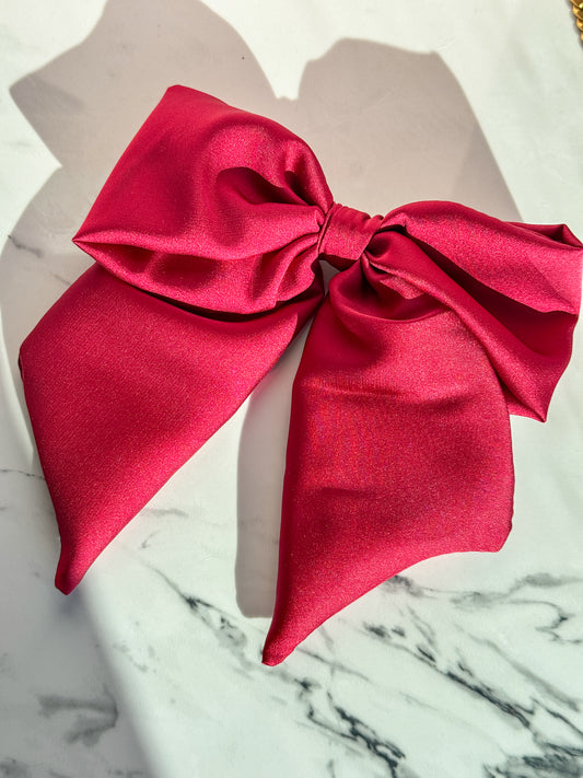 Scarlet Bow Clip