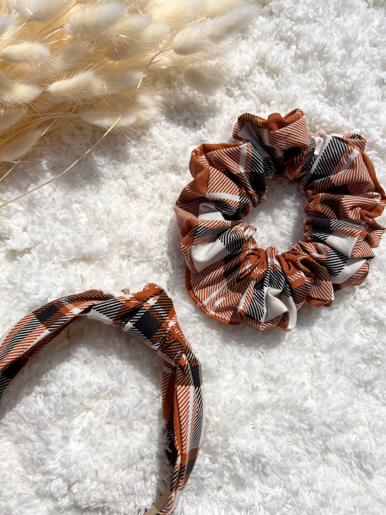 Chai Latte Plaid | Classic Scrunchie