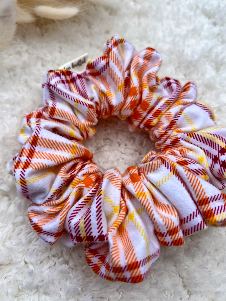 Pumpkin Plaid | Classic Scrunchie