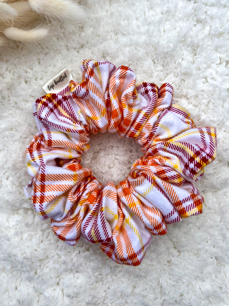 Pumpkin Plaid | Classic Scrunchie