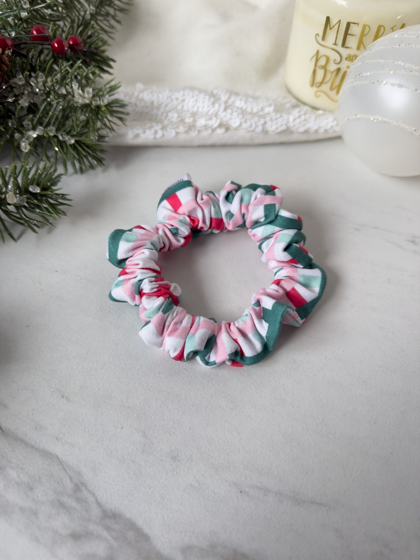 Wavy Winter Plaid Scrunchie
