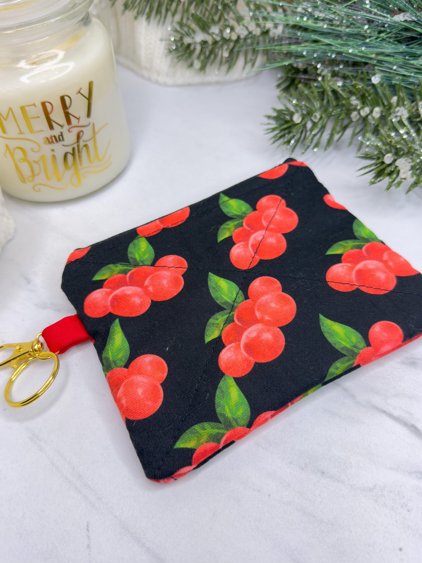 Black Berry Mini Wallet Keychain