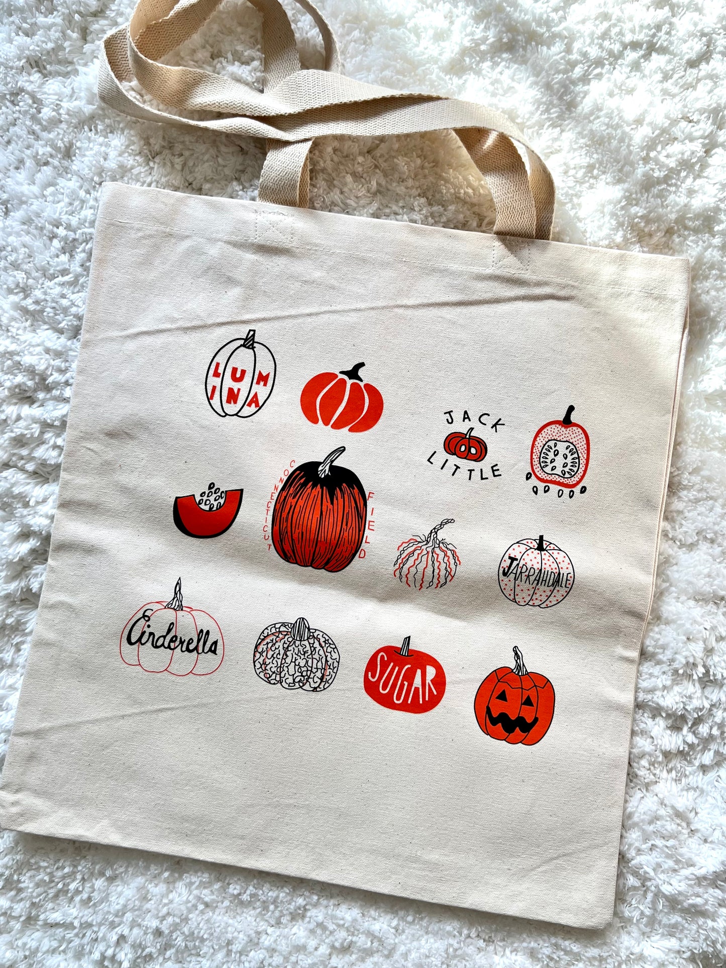 Pumpkin Types Tote Bag