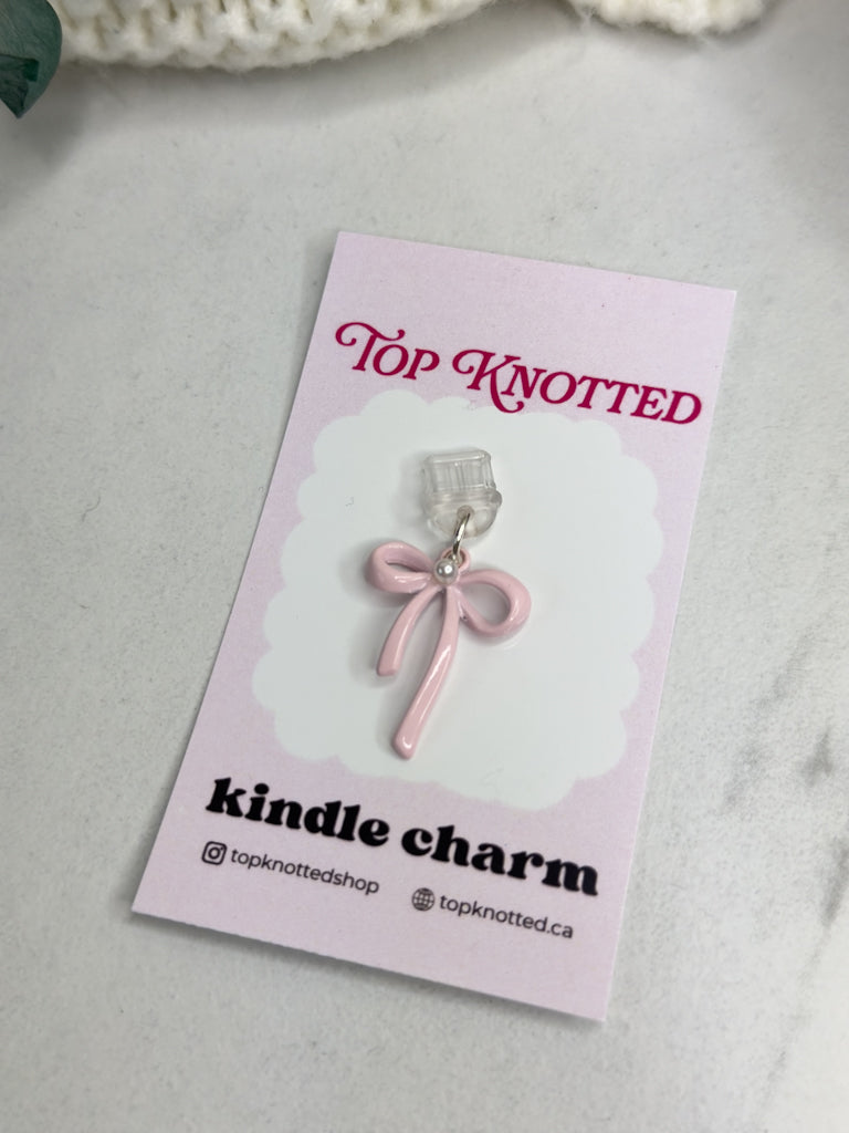 Pink Bow Kindle Charm