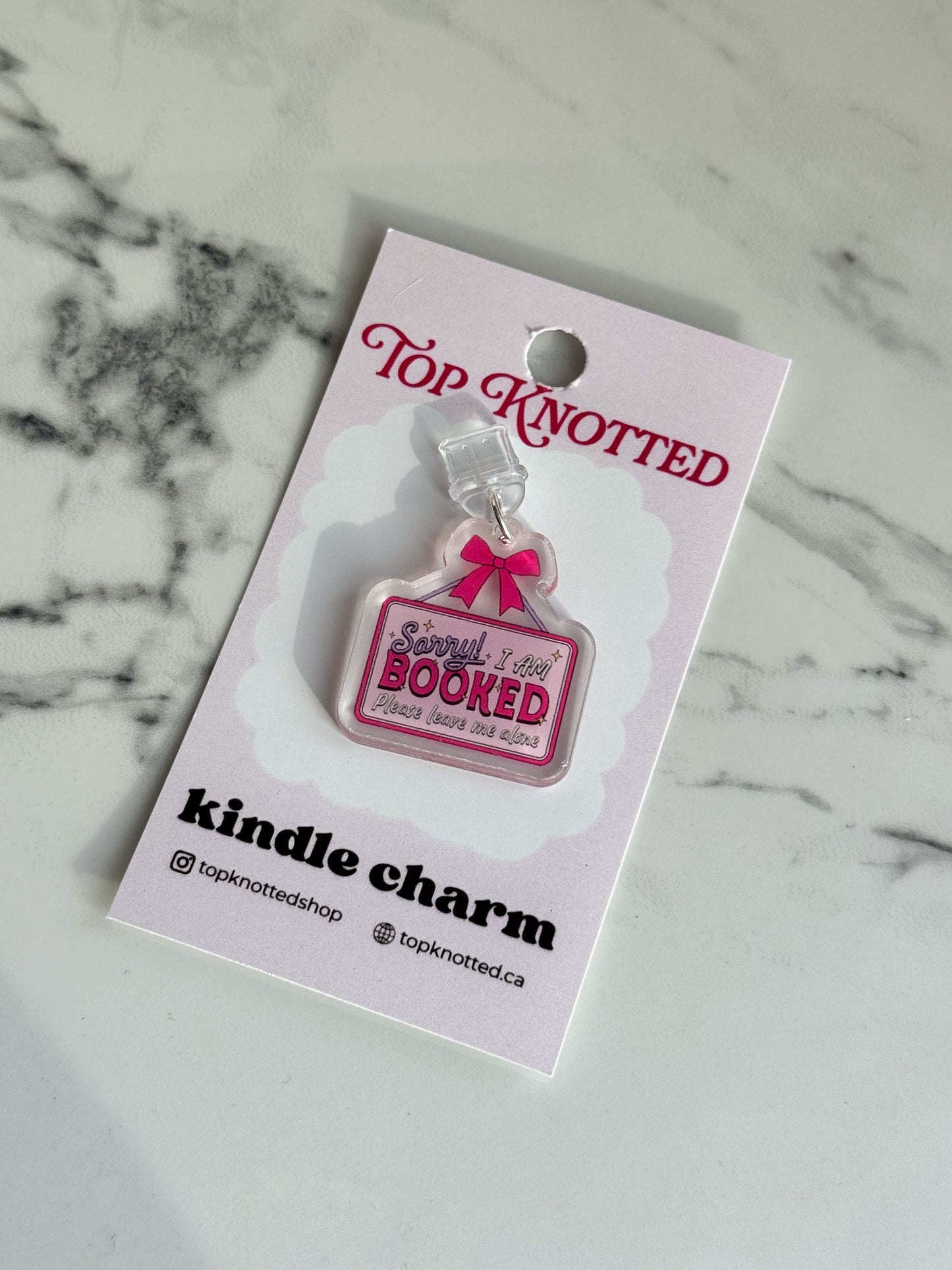 Sorry! I'm BOOKED! Kindle & USB-C Dust Plug Charm