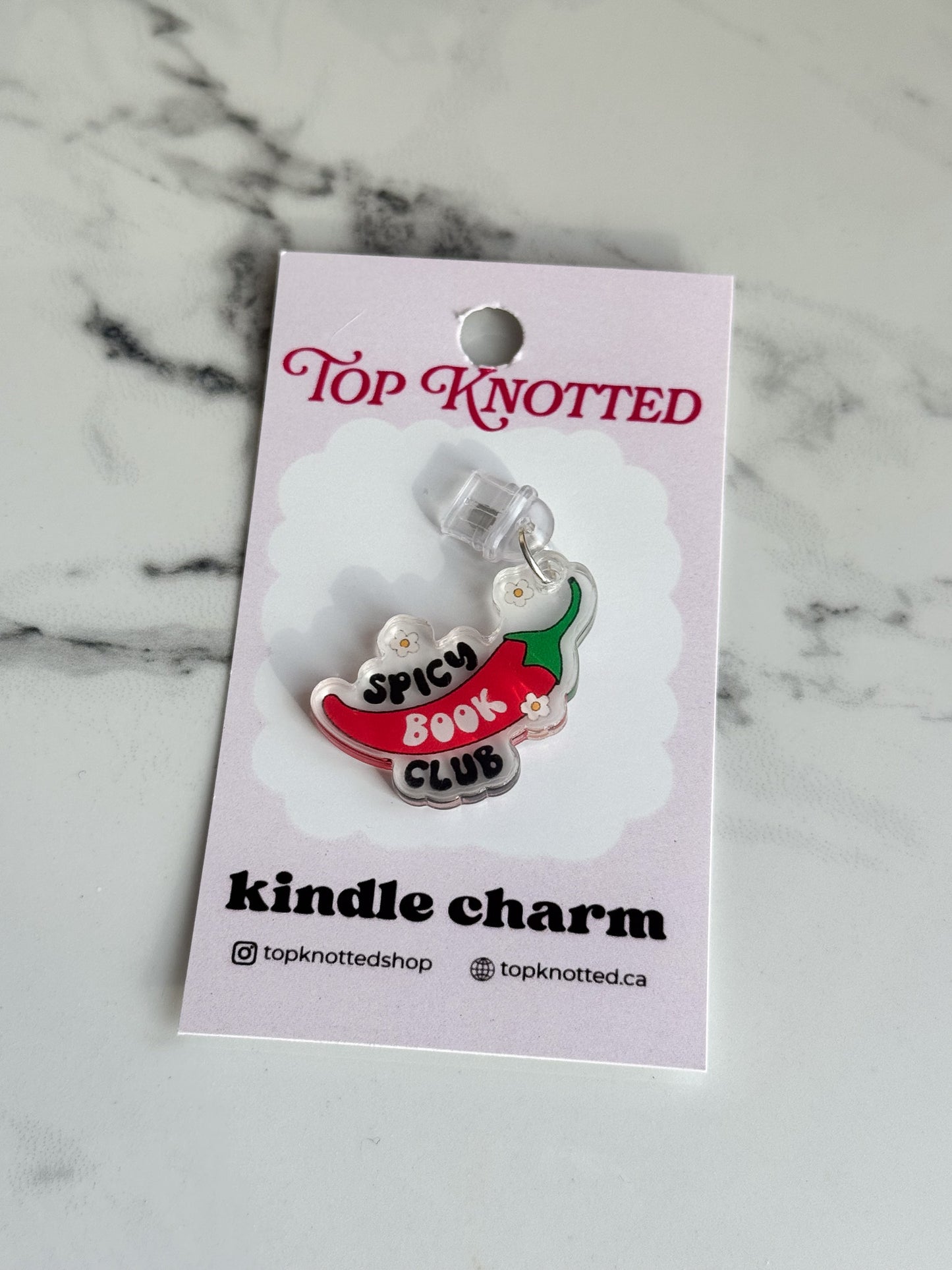 Spicy Book Club Kindle & USB-C Dust Plug Charm