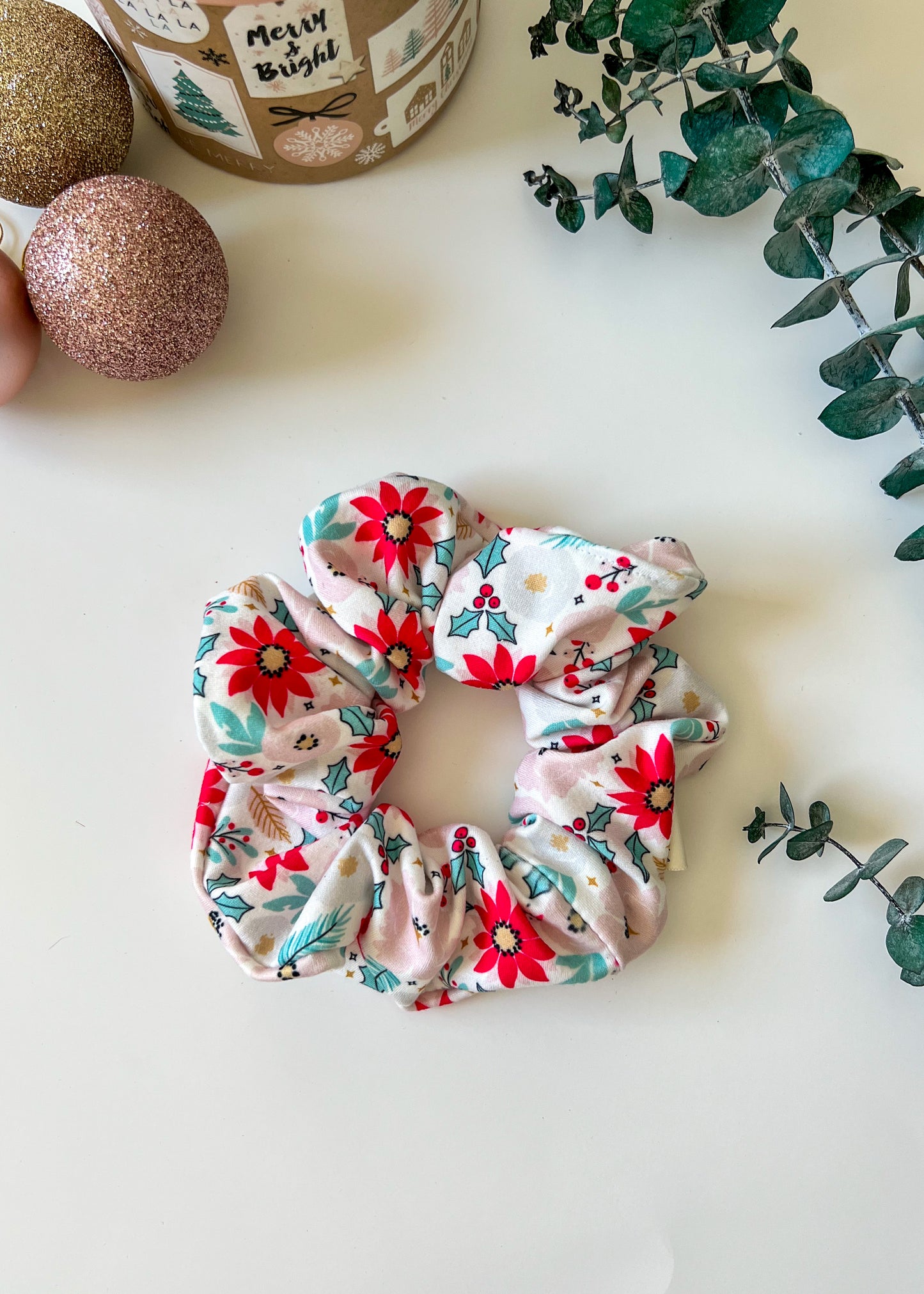 Frosted Florals Scrunchie
